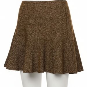 Trixxi Gold Metallic Ruffle Mini Skirt Y2K Party Size Small NWT